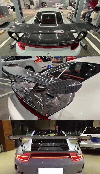 GT3RS Style Carbon Fiber Rear Wing with Trunk - Porsche 911 Carrera 991.1 991.2 2010-2018