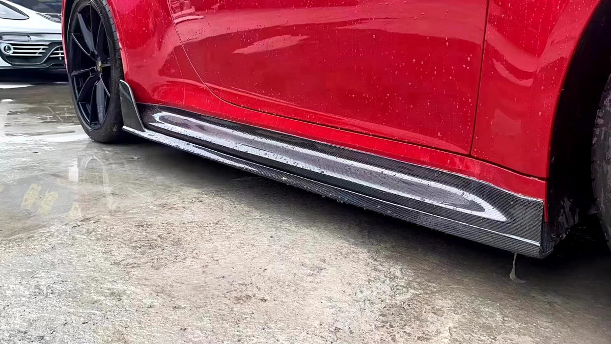 Carbon Fiber Winglet Side Skirt Extensions - Porsche 911 992 Carrera / Turbo S 2019+