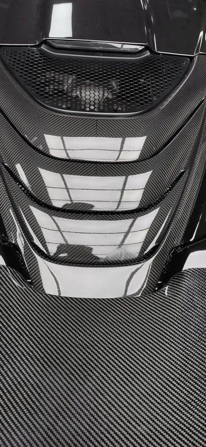 Dry Carbon Fiber Rear Engine Cover - McLaren 720S Spider (2019–2023)