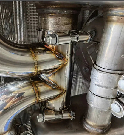 GT4 Style SS304 Exhaust Conversion - Porsche 718 Cayman Boxster 2017+