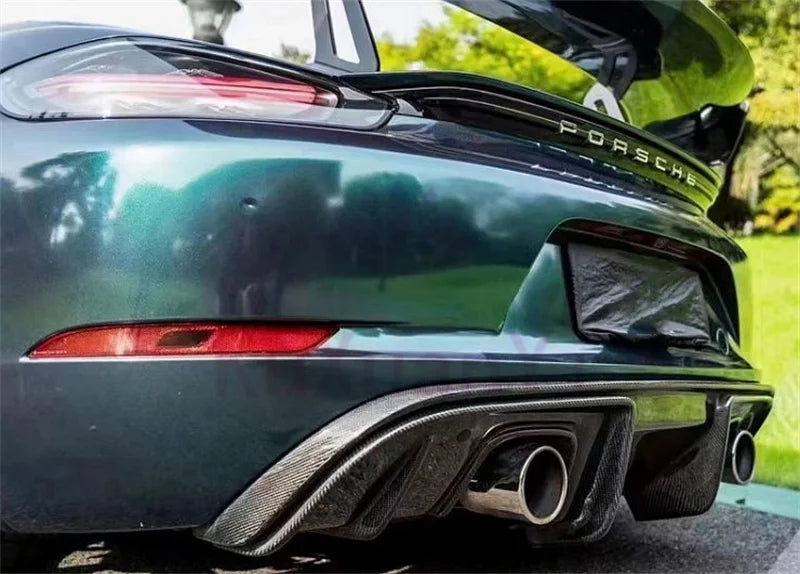 GT4 Style Conversion Carbon Fiber Rear Diffuser - Porsche 718 Boxster / Cayman 2017-2021
