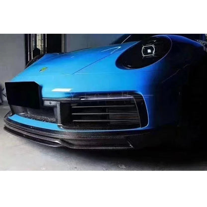 T Style Carbon Fiber Front Lip Splitter - Porsche 911 992 Carrera 2019+
