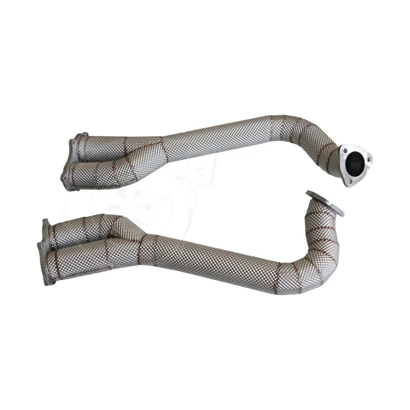 Performance Race High-Flow Catted Downpipes w/ Heatshield - Porsche 718 GT4 GTS 4.0 Spyder 2020-2024