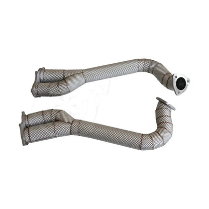 Performance Race High-Flow Catted Downpipes w/ Heatshield - Porsche 718 GT4 GTS 4.0 Spyder 2020-2024