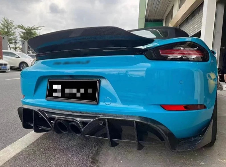 Carbon Fiber Rear Diffuser - Porsche 718 Cayman / Boxster 2016-2023