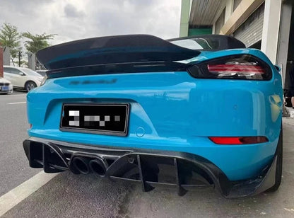 Carbon Fiber Rear Diffuser - Porsche 718 Cayman / Boxster 2016-2023