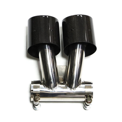 Carbon Fiber Dual Exhaust Tip - Porsche 718 Boxster Cayman 982 2016-2020