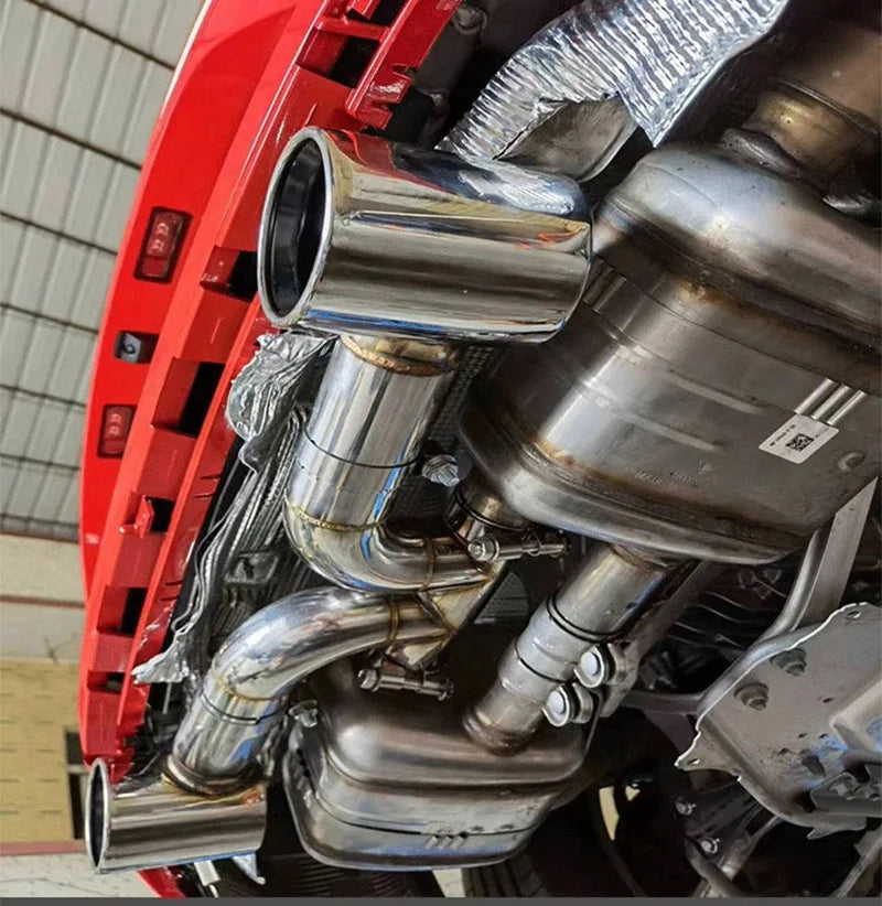 GT4 Style SS304 Exhaust Conversion - Porsche 718 Cayman Boxster 2017+