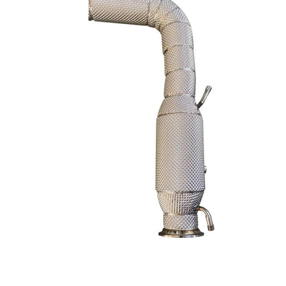 Performance High-Flow Catless Exhaust Downpipes w/ Heat Shield - Porsche 718 Cayman 2.0T 2016-2018