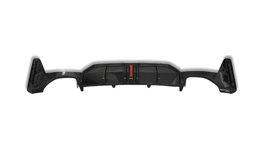 TK Style Carbon Fiber Rear Diffuser with Brake Light - BMW G20 3 Series LCI