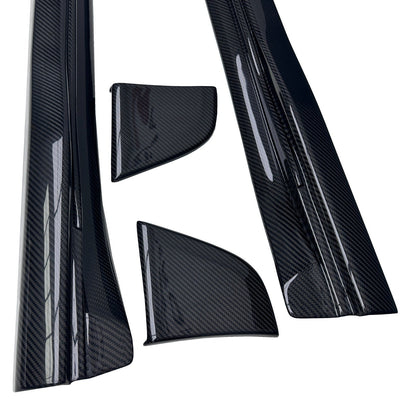 Dry Carbon Fiber Side Skirts w/ Winglets - Porsche 911 992 Turbo S 2020+