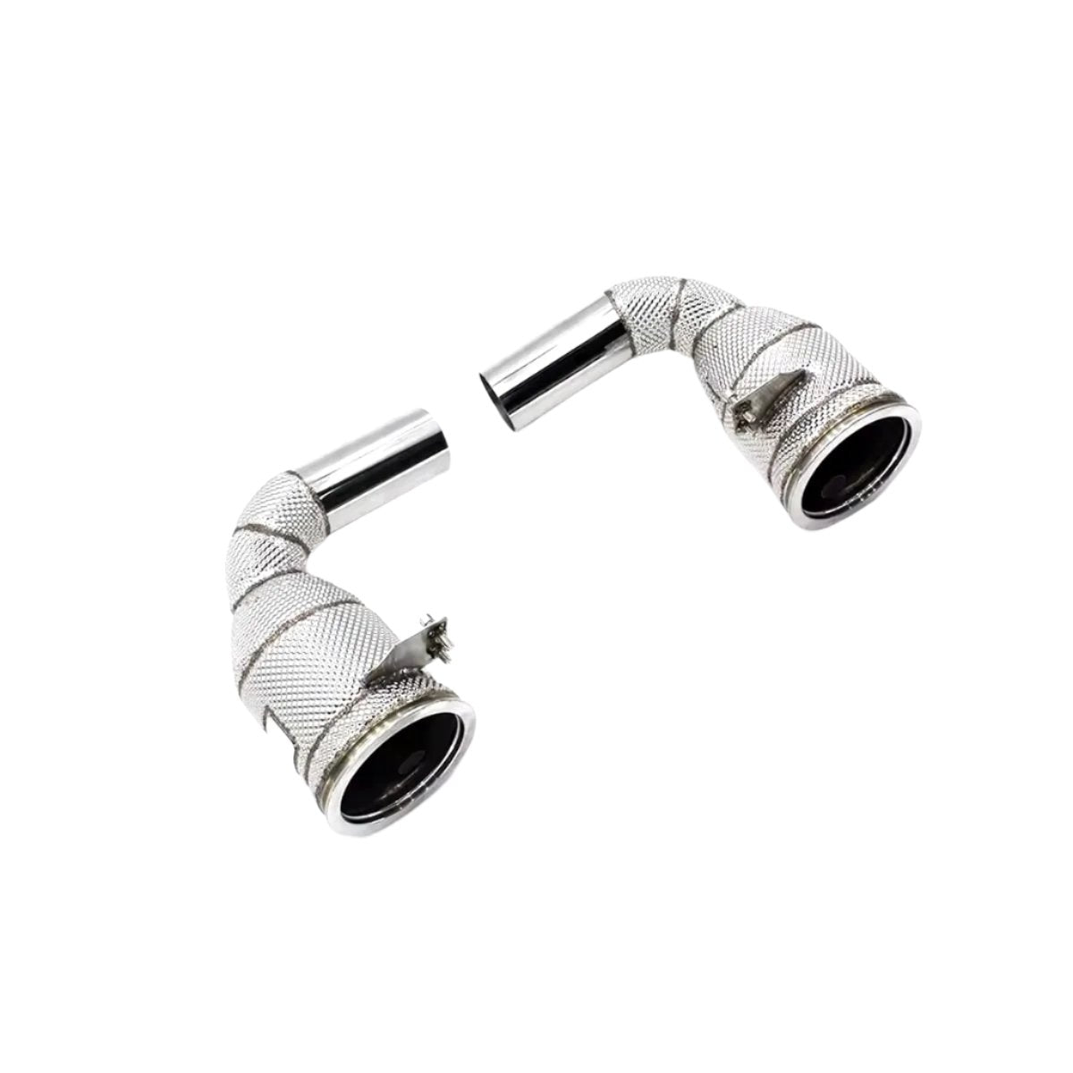 High Flow Catless Downpipes w/ Heat Shield - Porsche 911 992 Carrera 3.0T 2019-2024