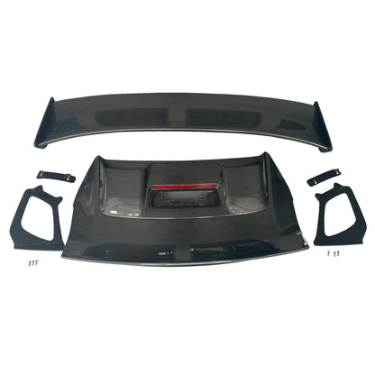 GT2RS Style Dry Carbon Fiber Rear Wing w/ Carbon Fiber Trunk - Porsche 911 991.2 Carrera / S / 4S 2016-2019