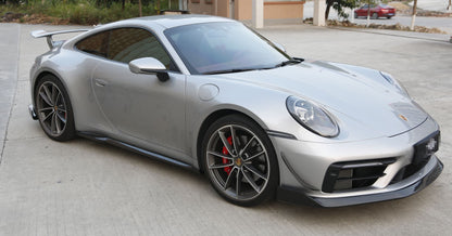 P Style Dry Carbon Fiber Front Lip - Porsche 911 992.1 Carrera / Carrera S / Carrera 4 / Carrera 4S / Targa Sport 2019-2023