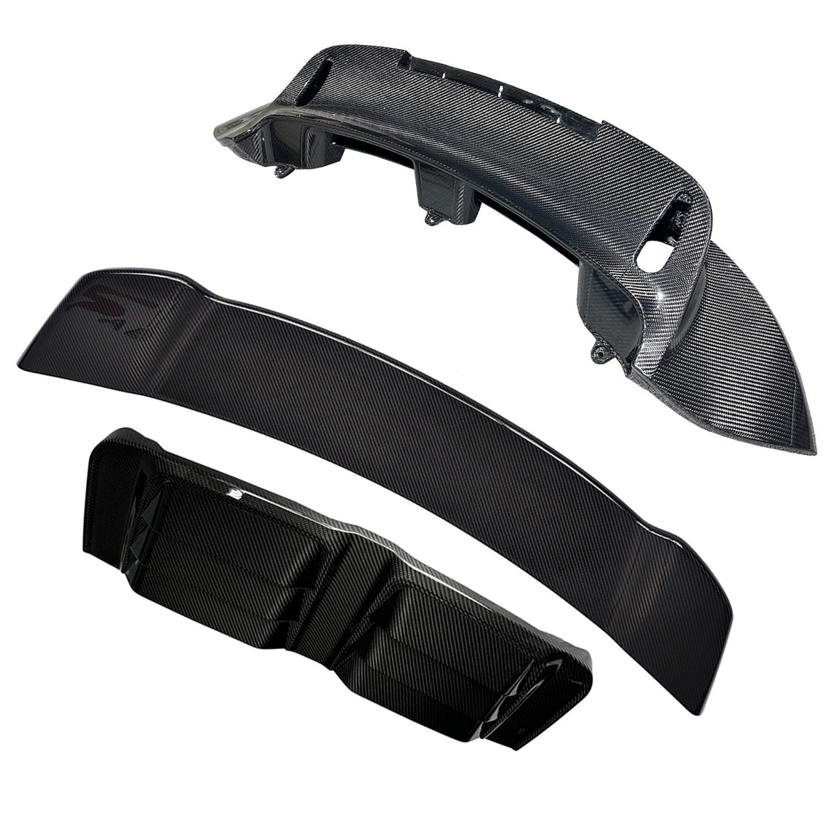 Prepreg Carbon Fiber Ducktail Rear Spoiler & Engine Cover Kit - Porsche 911 992 Turbo S