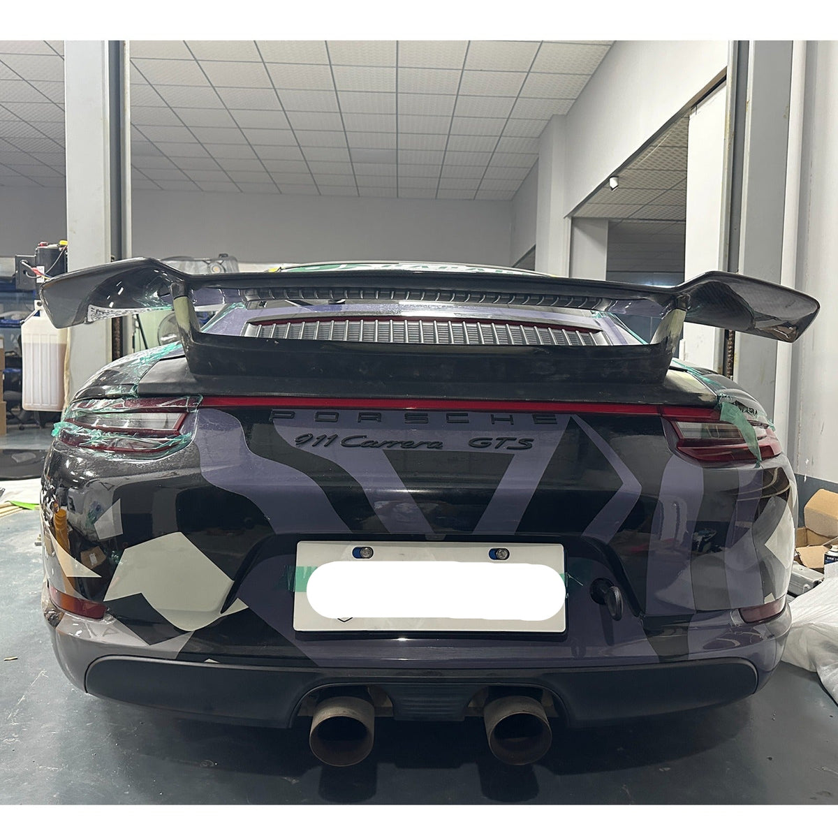 Prepreg Carbon Fiber Rear Wing with FRP Base - Porsche 911 992 2019+