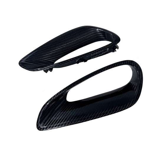 Prepreg Carbon Fiber Side Air Intake Vent Trim Replacements - Porsche 911 992 Turbo / Turbo S 2021-2024