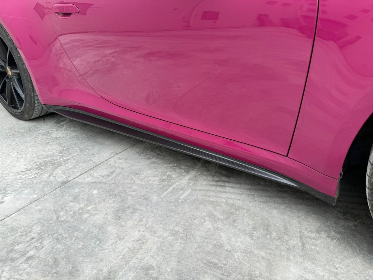 GT3 Style Carbon Fiber Side Skirt Replacement - Porsche 911 992 2019-2024
