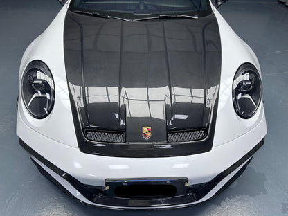 Prepreg Carbon Fiber TEC Style Front Hood Bonnet - Porsche 911 992 Carrera 2020-2024