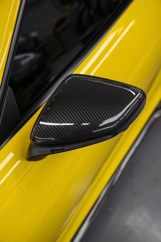 Carbon Fiber Side Mirror Cap Housing Replacement Set - Porsche 911 992 Carrera / Carrera S / Carrera 4 / Carrera 4S / GTS / Targa / Turbo / Turbo S 2020-2025