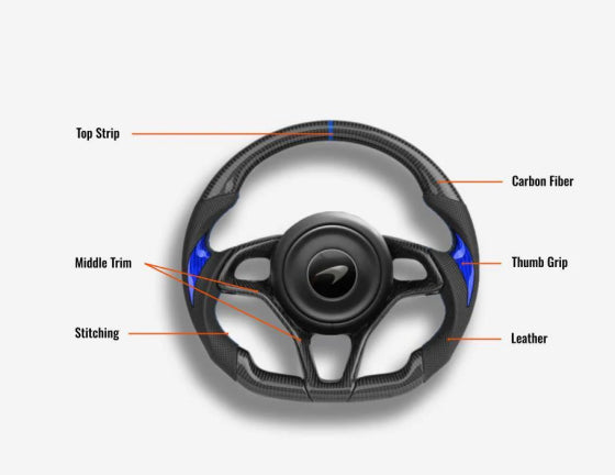 Full Custom Carbon Fiber Steering Wheel - McLaren 570S / 570GT / 600LT