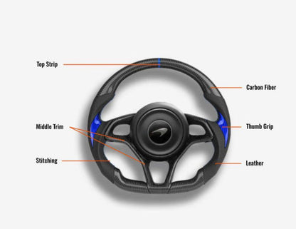 Full Custom Carbon Fiber Steering Wheel - McLaren 570S / 570GT / 600LT