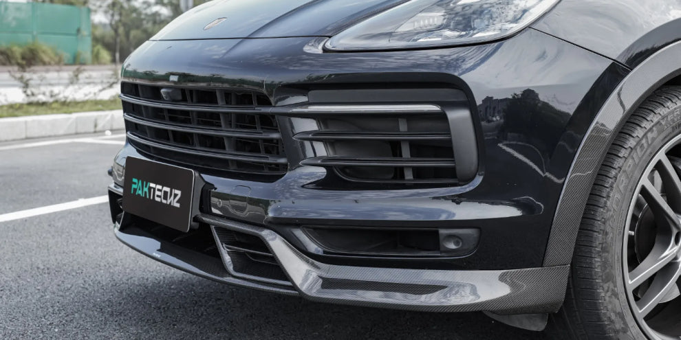 Paktechz Dry Prepreg Carbon Fiber Front Splitter Lip - Porsche Cayenne Coupe (2018-2023)