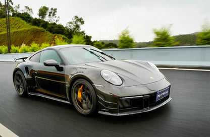 Paktechz Dry Carbon Fiber Front Bumper - Porsche 911 992 Turbo S 2021+