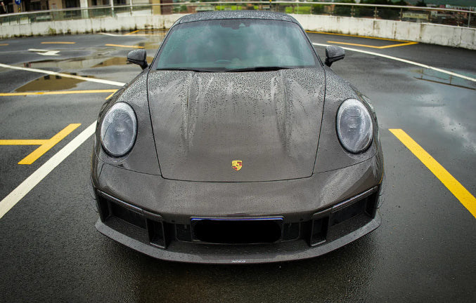 Paktechz Dry Carbon Fiber Front Bumper - Porsche 911 992 Turbo S 2021+