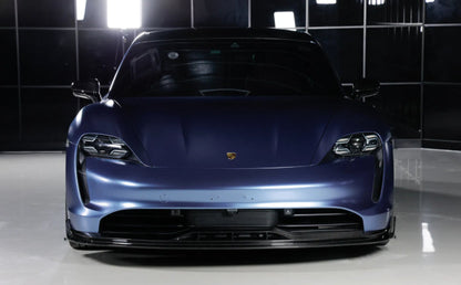 Prepreg Carbon Fiber Front Splitter Lip - Porsche Taycan 4S / Cross Turismo