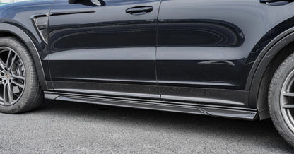 Paktechz Dry Carbon Fiber Lower Door Guard Molding Trims - Porsche Cayenne Coupe