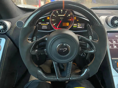 Custom Carbon Fiber Steering Wheel - McLaren