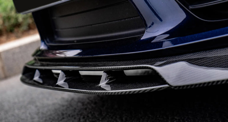 Dry Carbon Fiber Front Splitter Lip - Porsche 718 Cayman Boxster 982 2016-2023