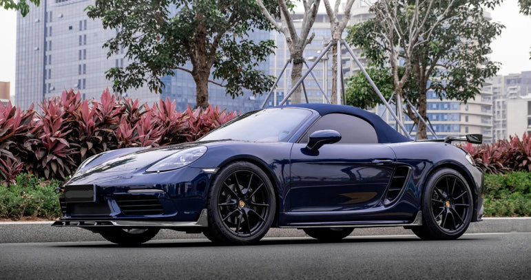 Dry Carbon Fiber Front Splitter Lip - Porsche 718 Cayman Boxster 982 2016-2023