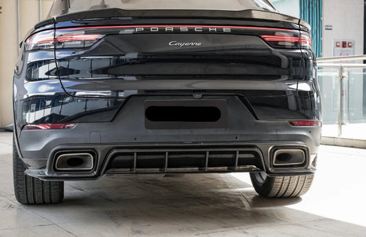 Paktechz Dry Carbon Fiber Rear Diffuser - Porsche Cayenne Coupe Turbo