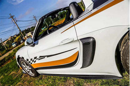 Carbon Fiber Side Skirt Extensions - Porsche 718 Boxster / Cayman