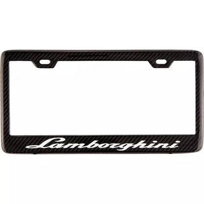 Carbon Fiber License Plate Frame - Lamborghini