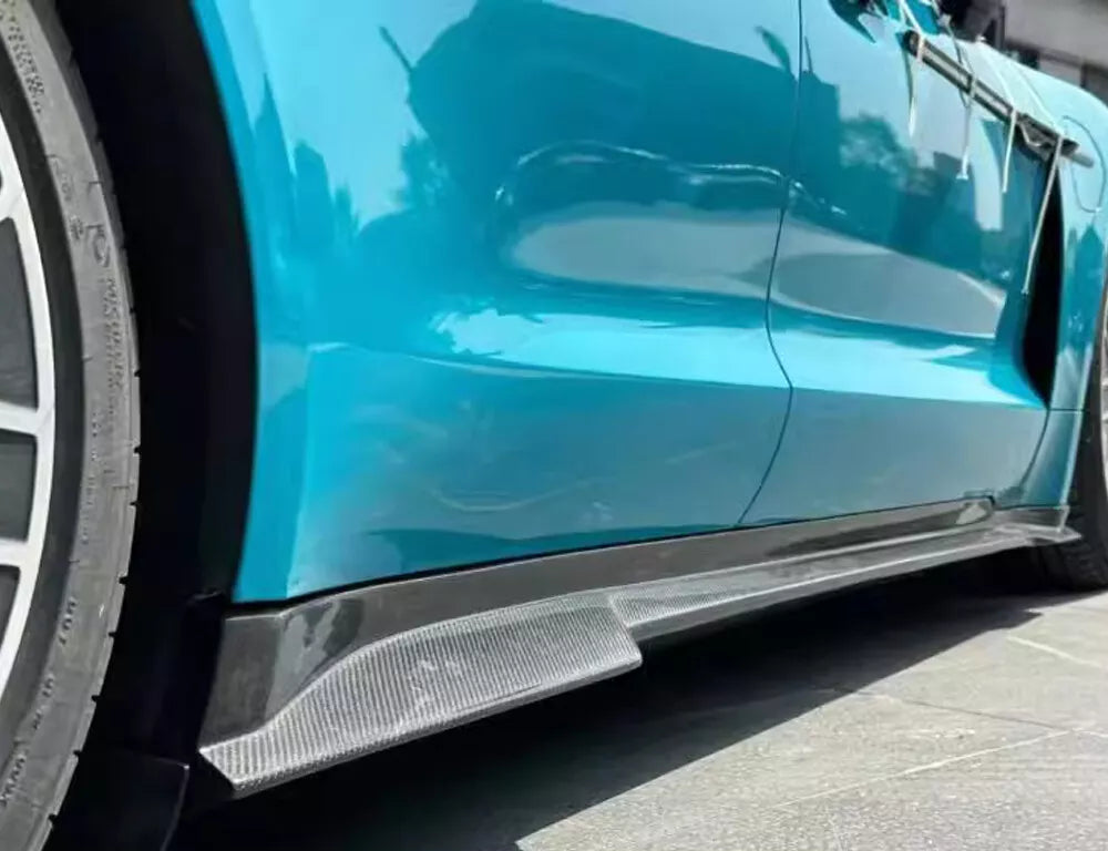 Carbon Fiber M Style Side Skirts - Porsche Taycan 2020+