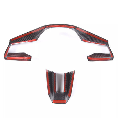 Dry Carbon Fiber Steering Wheel Cover Trim - Porsche Taycan 2019-2023