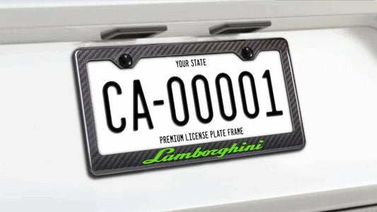Lamborghini - Green Carbon Fiber License Plate Frame