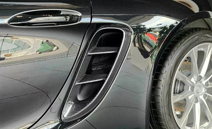 Carbon Fiber Side Air Vent Cover Trim - Porsche 718 Boxster / Cayman