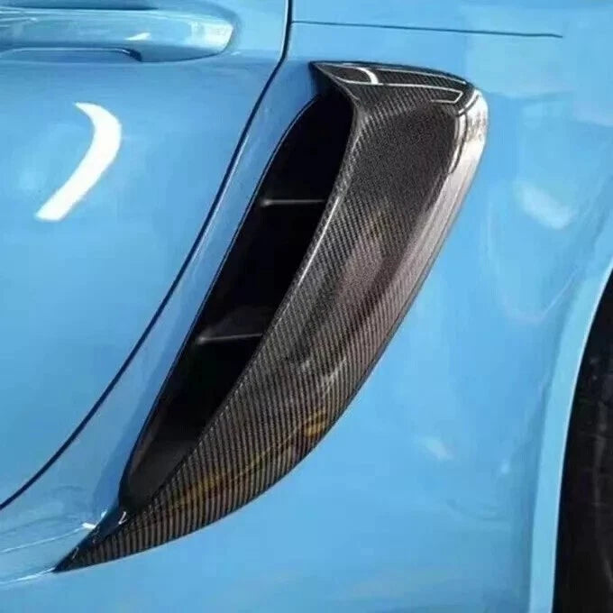 GT4 Style Dry Carbon Fiber Side Air Intake Vents - Porsche 718 Cayman Boxster 2016+