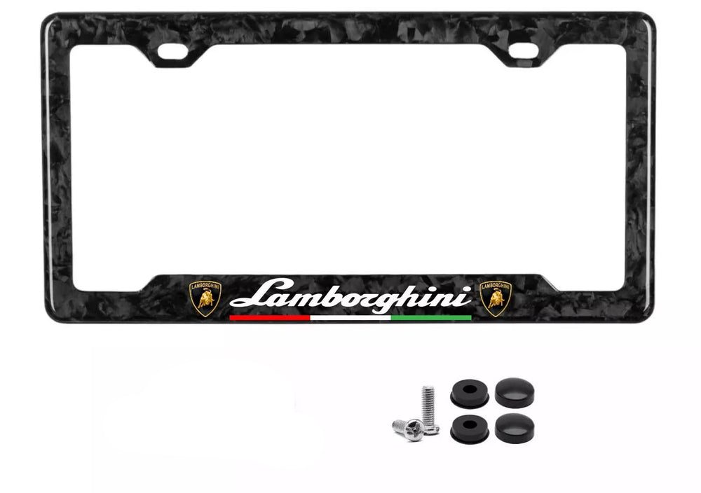 Forged Carbon Fiber License Plate Frame - LAMBORGHINI