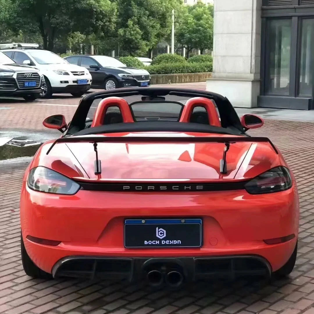 V1 Carbon Fiber Rear Wing - Porsche 981 / 718 Cayman Boxster