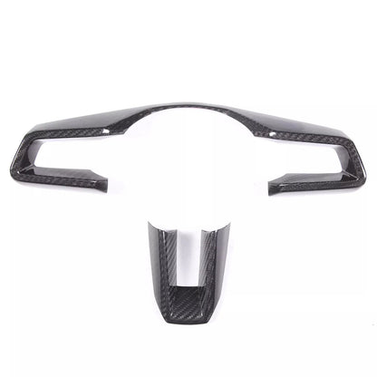 Dry Carbon Fiber Steering Wheel Cover Trim - Porsche Taycan 2019-2023