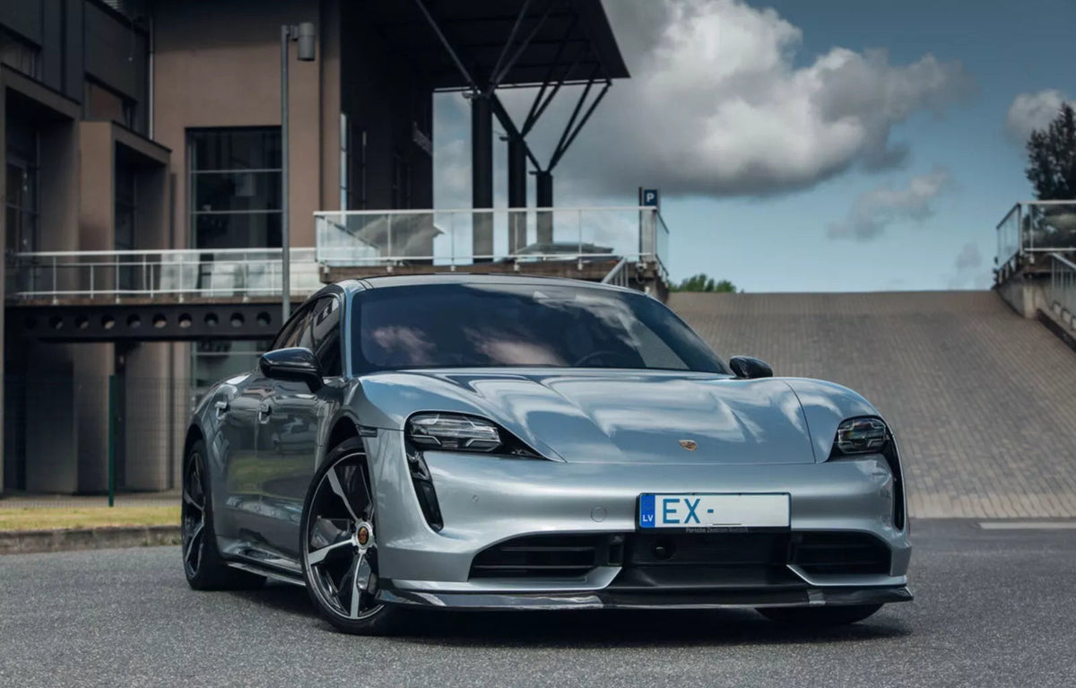 Carbon Fiber Front Lip Splitter - Porsche Taycan Turbo / Turbo S 2019-2023