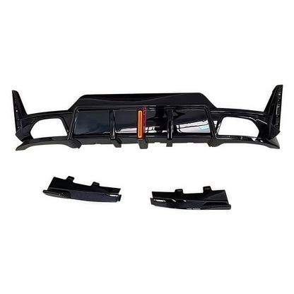 BMW M Sport G20 LCI Gloss Black Rear Diffuser w/ LED