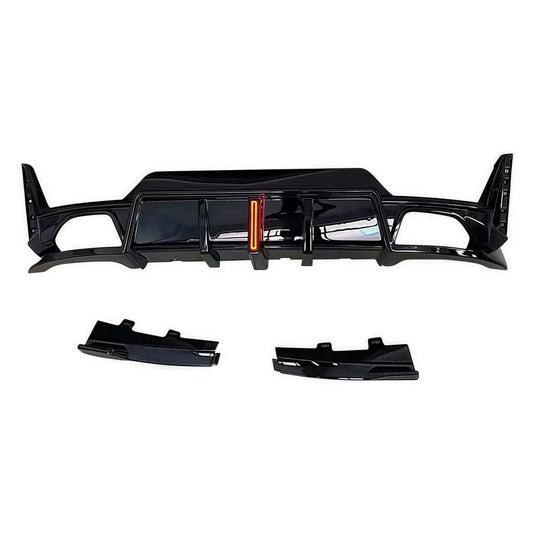 BMW M Sport G20 LCI Gloss Black Rear Diffuser w/ LED