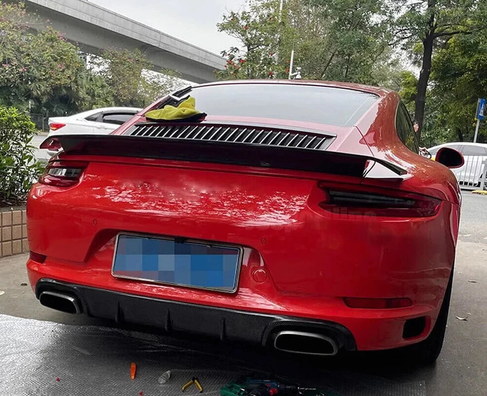Carbon Fiber Rear Trunk Spoiler Wing - Porsche 911 991.2 Carrera 4S / Turbo / GTS 2016-2019