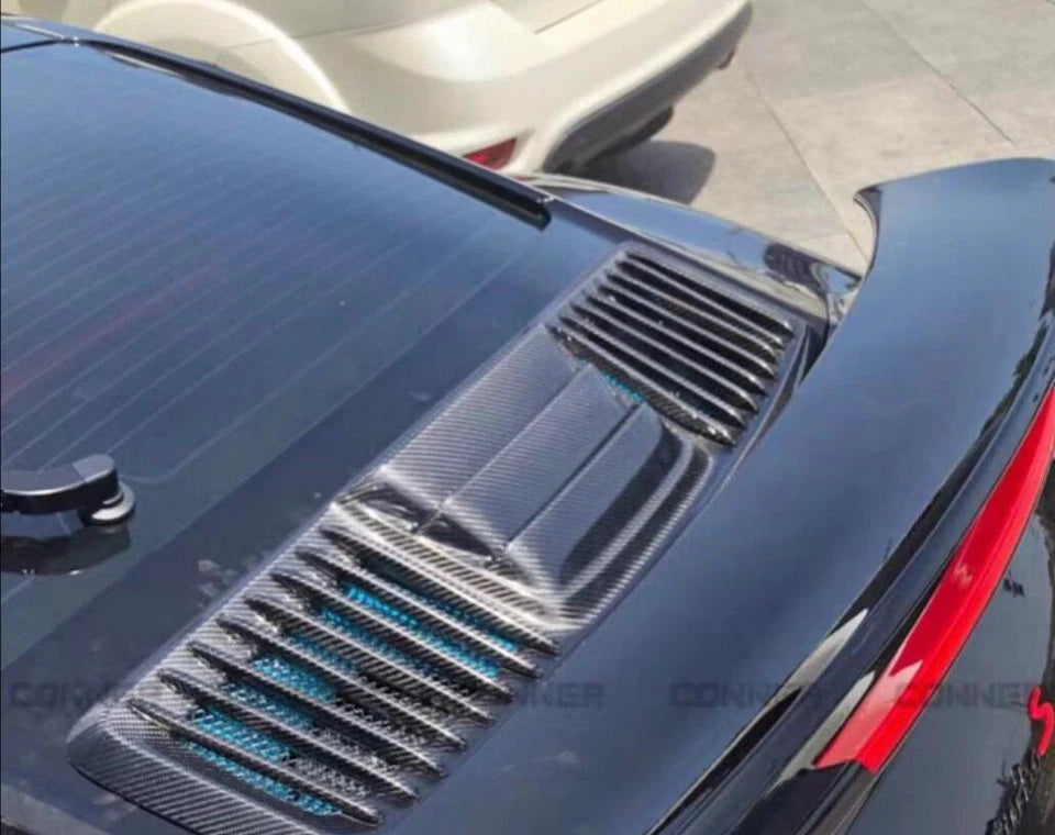 Carbon Fiber T Style Engine Cover Trunk Vent - 2013-2015 Porsche 911 991.1 Carrera